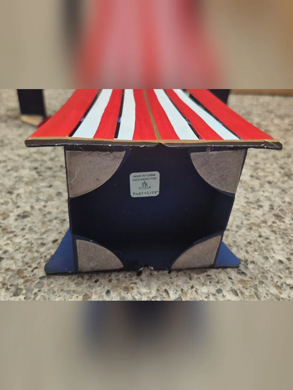 Vintage PartyLite Uncle Sam Metal Candle Holder Patriotic 4th of July Americana
